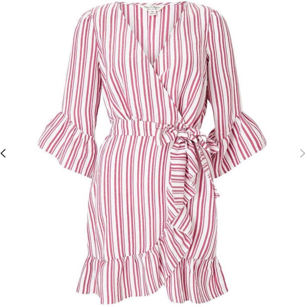 Miss Selfridge Red and White Striped Dress